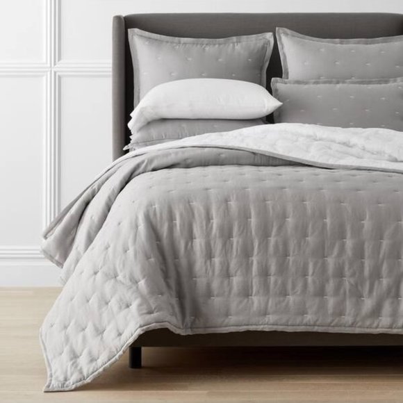 The Company Store Legends Hotel Relaxed Linen Quilted Sham-Standard - Picture 3 of 4